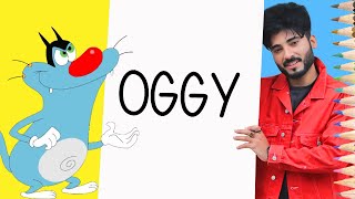 Oggy and The Cockroaches  How To Turn Words OGGY into Picture  Theakashcreations [upl. by Mailand]