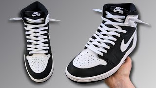 HOW TO LACE NIKE AIR JORDAN 1 HIGH LOOSELY BEST WAY [upl. by Ferree]