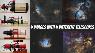 4 photos taken with 4 different telescopes  Astrophotography at 250mm  1422mm focal length [upl. by Aicilra]