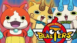 Yokai Watch Blasters — How to Get Jibanyan S Komasan S and Komajiro S Yokai Watch Busters [upl. by Ahsercul871]