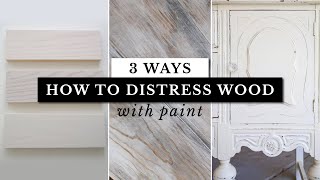 3 Easy Ways How to Distress Wood and Furniture with Paint [upl. by Ericha]