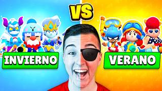 MINIJUEGOS INVIERNO vs VERANO en MODO CREATIVO 😱🚨 Brawl Stars [upl. by Ateinotna971]