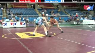 Fargo 2012 138 Round 2 Ronnie Gentile New Jersey vs Corey Abernathy Iowa [upl. by Deibel]