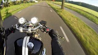 My custom Yamaha XV750 Virago Sound  rebuilt  the ride [upl. by Enilorak358]