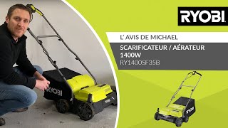 Scarificateuraérateur RY1400SF35B RYOBI®  L’avis de Michael [upl. by Novelc]