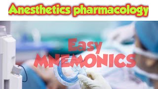 Anesthetics pharmacologyAnesthetics MNEMONICSgenerallocalinhaled anesthetics [upl. by Annua821]