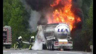 Fire truck Incendio de camión en AP68 Arrigorriaga [upl. by Accebor]