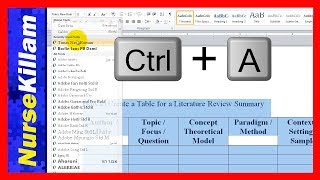 How to Create a Table for a Literature Review Summary [upl. by Nilram]