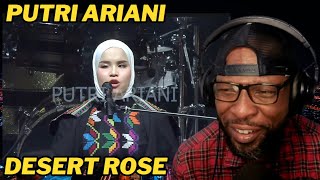 PUTRI ARIANI  STUNNING LIVE PERFORMANCE OF DESERT ROSE STING COVER  REACTION [upl. by Einwat]