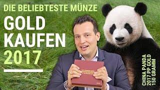 GOLD KAUFEN 2017 150g Gold CHINA PANDA Goldmünze 2017 PP inkl Box und Zertifikat [upl. by Aryajay]