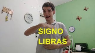 Sinal de SIGNO  da linguística em LIBRAS [upl. by Oesile555]