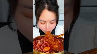 Asmr eating noodles soup spicy yummy yummy Mukbang show eating 1 [upl. by Lorie]