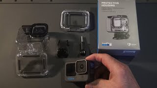 GoPro HERO 12 Protective housing Unpacking review characteristics [upl. by Asabi]