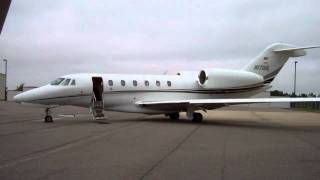 Citation X  Exterior view starting the APU [upl. by Clance]