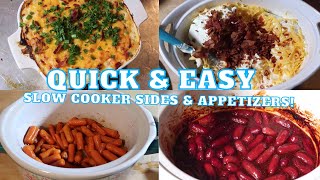 THREE CROWD PLEASING SLOW COOKER SIDE DISH AND APPETIZER RECIPES 😍  QUICK AND EASY CROCKPOT RECIPES [upl. by Lap]