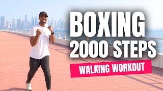 15 Min Boxing Walking Workout  2000 steps  Boxercise [upl. by Arvonio]