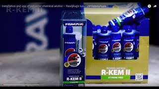 Installation and use of polyester chemical anchor – Rawlplugs tutorial [upl. by Leventhal456]