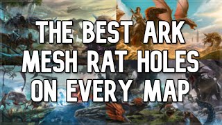 Ark Best Mesh Hole On Every Map  Rat Holes amp Base Locations for PvP  ARK Survival Evolved [upl. by Nirra]