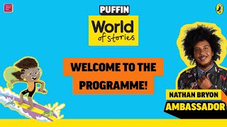 Nathan Bryon welcome to programme  Puffin World of Stories [upl. by Otreblide]