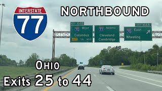 Interstate 77 Ohio Exits 25 to 44 Northbound [upl. by Ahsakal]