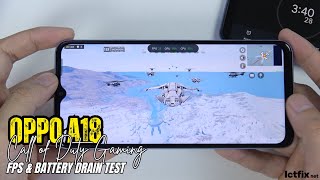 Oppo A18 Call of Duty Mobile Gaming test  Helio G85 90Hz Display [upl. by Diraj]