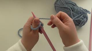 Learn to Knit  Intermediate  Thumb methodlong tail cast on UK [upl. by Gawen]