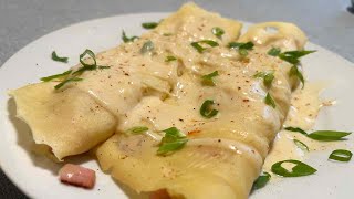 How to Make Creamy Savory Crepes [upl. by Ahsema]