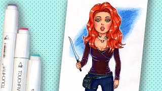 Clary Fray Drawing  the Shadowhunters Fanart [upl. by Eade]