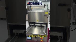 Dasen Tabletop Food Tray Vacuum Skin Packaging Machine packagingmachine machine factory [upl. by Odlamur]