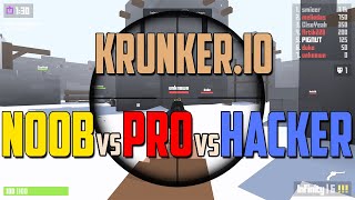 Krunkerio  NOOB vs PRO vs HACKER in Krunkerio Unlimited AmmoESPAimbotNo RecoilWall Hack [upl. by Hannaj]