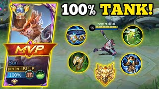 SUN TANK REVITALIZE VS GUINEVERE  MOBILE LEGENDS SUN BUILD AND EMBLEM 2024  SUN DAMAGE BUILD 2024 [upl. by Trofmoc]