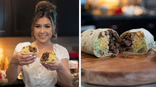 How to Make the BEST California Burrito  Carne Asada with Fries and Guacamole [upl. by Engamrahc]