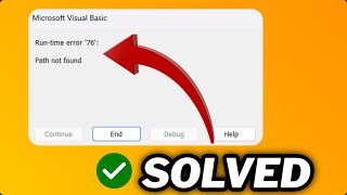 FIXED Runtime error 76 quotPath not foundquot in windows 1011 [upl. by La]