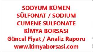 SODYUM KÜMEN SÜLFONAT  SODIUM CUMENE SULFONATE [upl. by Oironoh]