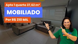 Apartamento mobiliado com 1 quarto por R 310 Mil em Manaíra João Pessoa  PB [upl. by Latimer453]