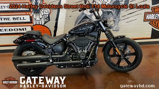 2024 Harley Davidson Street Bob 114 Motorcycle St Louis [upl. by Fae]