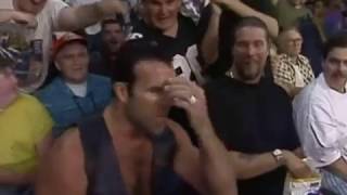 NWO invade WCW  Scott Hall Kevin Nash walks through the crowd [upl. by Onileva]