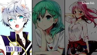 Nightcore  Taki Taki  Switching Vocals Lyrics DJ Snake Ozuna Cardi B ft Selena Gomez [upl. by Sandberg885]