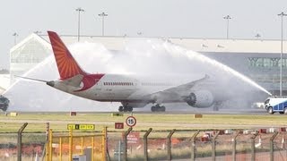 Air India 787 Dreamliner  inaugural Birmingham flight [upl. by Sindee]