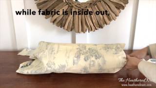 ⏰ Oneminute DIY bolster pillow  a quick easy no sew pillow cover 🤩 [upl. by Henn]