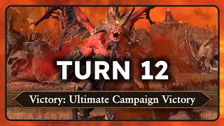 Skarbrand turn 12 Ultimate Campaign Victory NO EXPLOITS  Total war Warhammer 3 [upl. by Llirrem418]