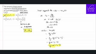 NEET 2013 Kinetic Theory of Gases Finding Heat required for monoatomic to raise its temperature [upl. by Nahsor]