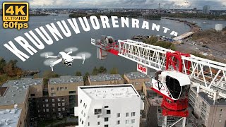 🇫🇮 HELSINKI KRUUNUVUORENRANTA 🚁 Katso Drone 4K Video Laajasalon uudesta asuinalueesta ja sillasta 👍 [upl. by Showker]