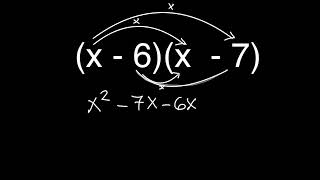 Expanding Brackets FOIL METHOD x6x7 [upl. by Haldi215]