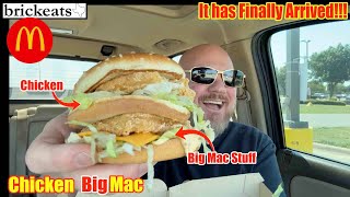 McDonalds NEW Chicken Big Mac REVIEW Is the chicken like McNuggets brickeats [upl. by Modie]