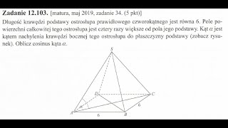 12103 Stereometria zadania maturalne [upl. by Liew303]