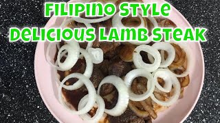 Delicious Lamb Steak Filipino Style  lamb steak [upl. by Erastatus601]