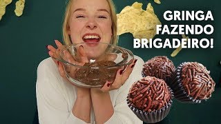 GRINGA FAZENDO BRIGADEIRO [upl. by Rockafellow]