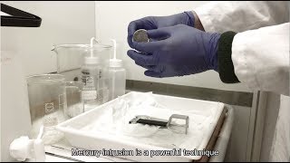 Porosity determination using mercury intrusion [upl. by Arodaeht]