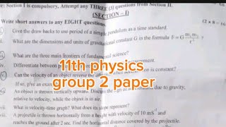 11th physics group 2 Board paper 2024 1st year physics paper 2024 [upl. by Kowal]